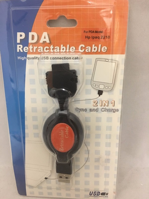 2 IN 1 PDA Retractable Cable ( Sync & Charge ) for HP iPaq2210