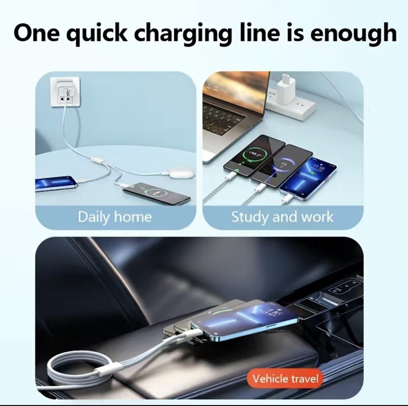 Three-in-one Mobile Phone Charging Cable