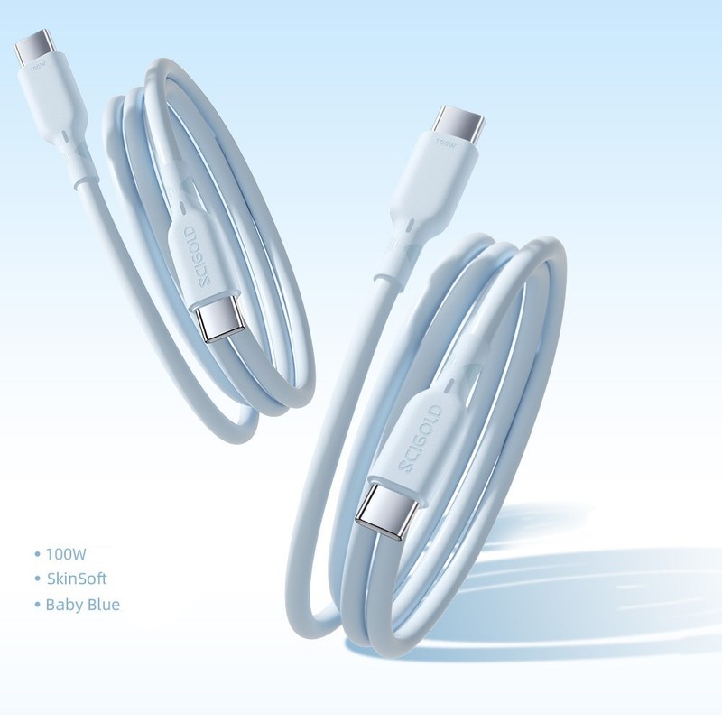 USB C to USB C Cable, 100W 6FT Fast Charging Type C Silicone Cord, 2 Pack