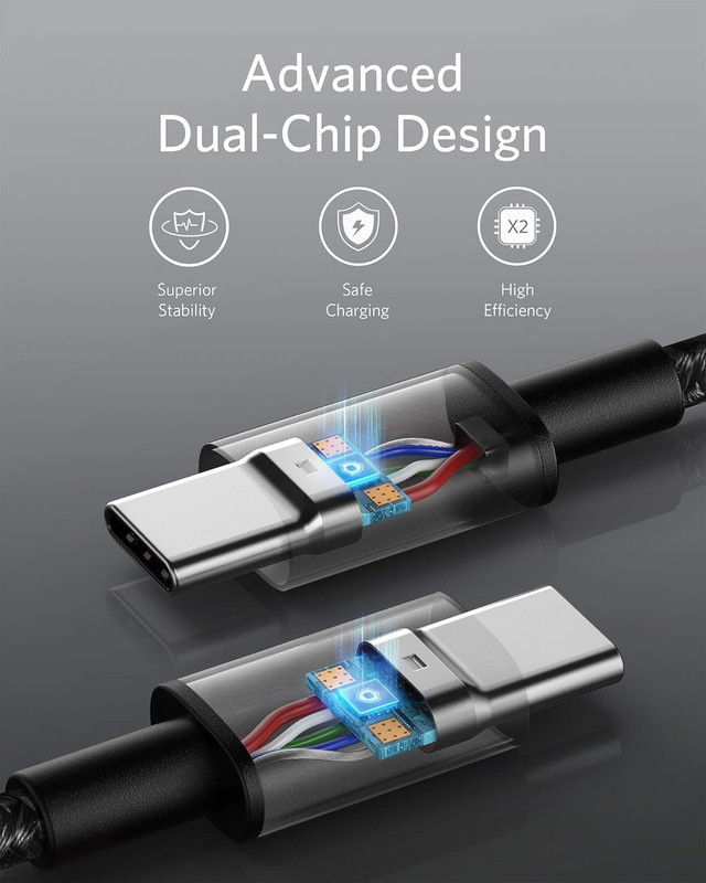 USB C to USB C Cable, Type-C Charging Cord Fast Charge(10Ft,100W), for Iphone 17 gallery