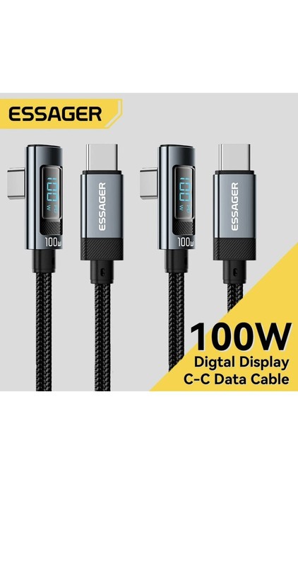 2 PACK PD 100W USB C To Type C Charger Cable 5A Fast Charging Cord For Macbook gallery