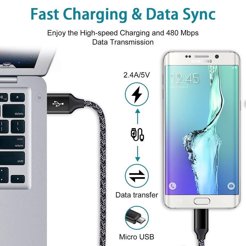 Micro Charger Phone Android Cables for Motorola Moto E 2020 E7 E6 E5 G6 Play,... gallery