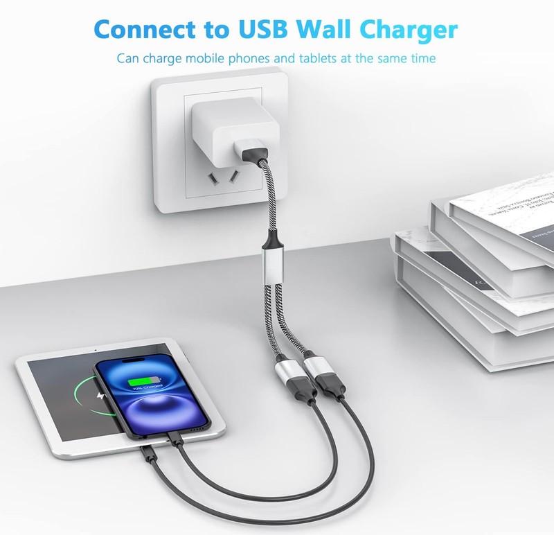 USB A Splitter USB A Male to 2 Female USB Y Splitter USB Splitter for Laptop Lot gallery