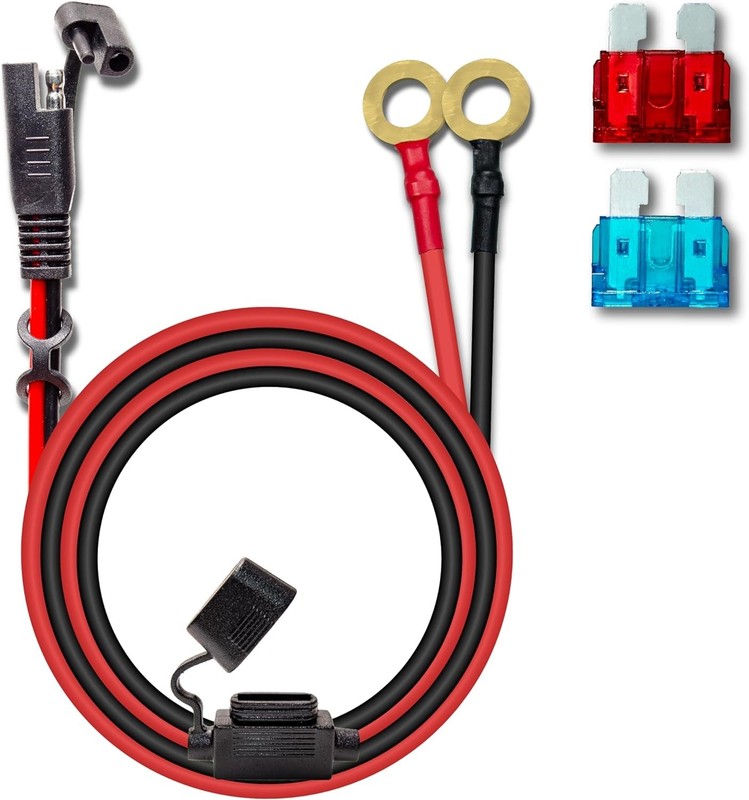 16AWG Waterproof Motorcycle Battery Cable - 2FT Extension with O-Ring Terminals gallery