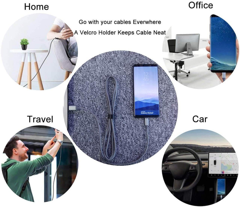 USB C Cable 15FT, Extra Long USB-A to USB-C Cable Braided Grey | Fast Charger Co gallery