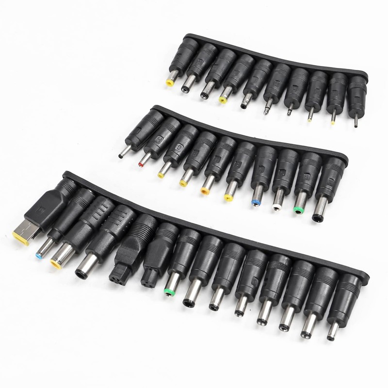 34 Pcs Universal DC Connectors Plug Kit Power Adapter Connector Jack Tips gallery