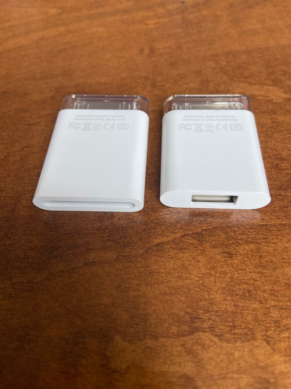Apple Adapters (2) for old iPad and Camera gallery