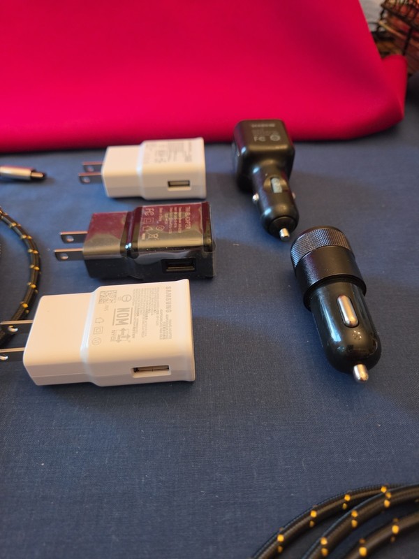 Charging Cable USB A to USB C (5) 10ft (1) 6ft (1) 4ft. 3 Wall & 2 Car Chargers gallery