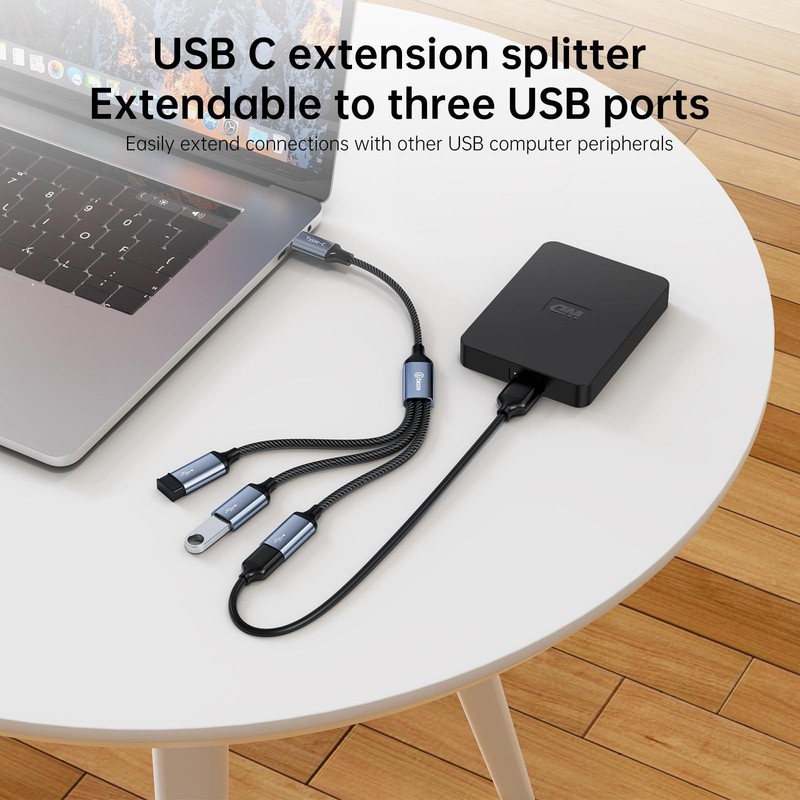 USB to USB Adapter, USB Female to USB Cable Adapter for Data Transfer/Chargin... gallery