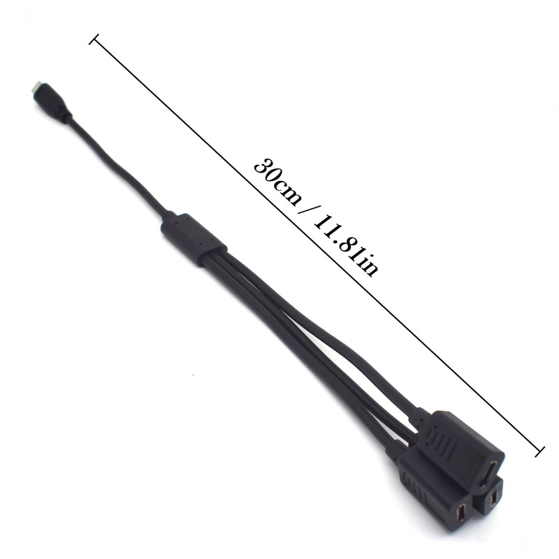 1x USB-C 1 Male to 3 Female OTG Adapter Cable for Fast Charging & Data Transfer gallery