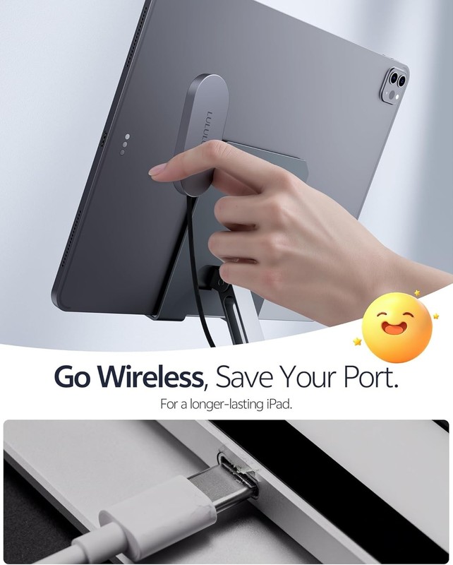 Magnetic Wireless Charger Cord for iPad Pro 13" M5 / M4 ONLY, 35W Aluminum Al. gallery