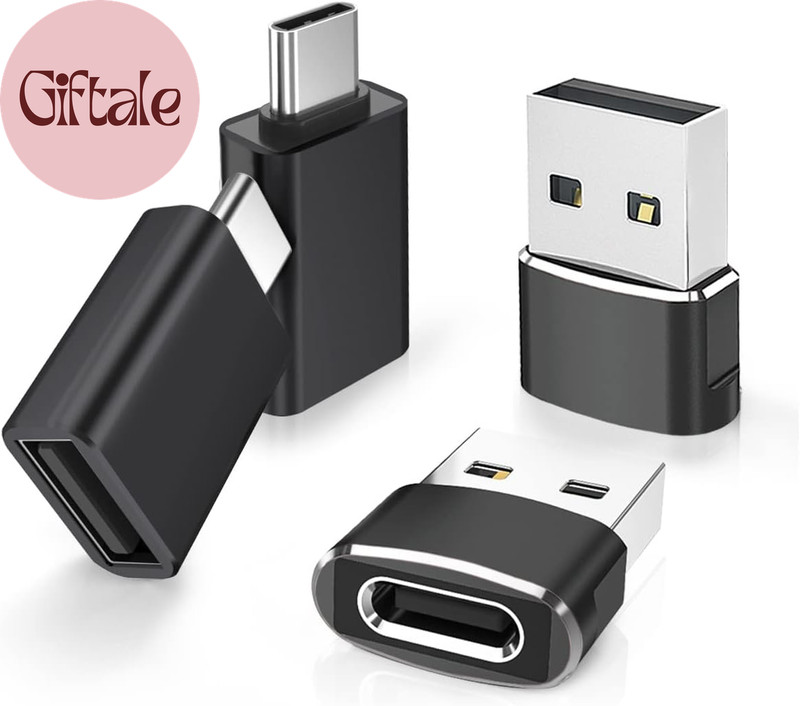 4Pack USB to USB C Adapter with Type C Male to 3.0 Female Adaptor,Thunderbolt 4