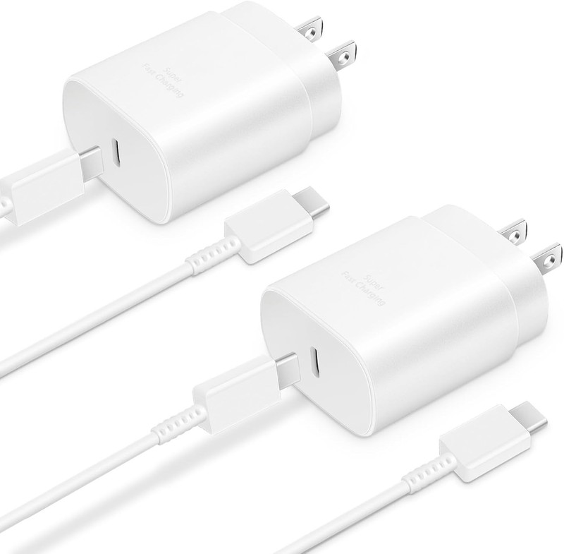 NEW2Pack 25W USB C Fast Charger Block+6ft Cable Samsung Galaxy iPhoneS24 S23 S22 gallery