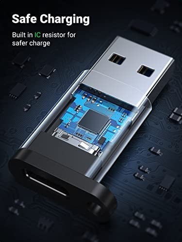 10Gbps USB C Female to USB Male Adapter 2 Pack, Type C to USB A Charger Converte gallery