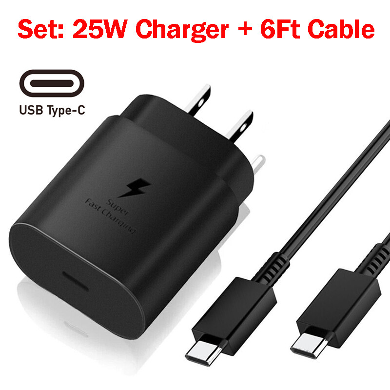 25W Super Fast Charging USB Type C Wall Charger For Samsung S26 S25 Ultra S24 US