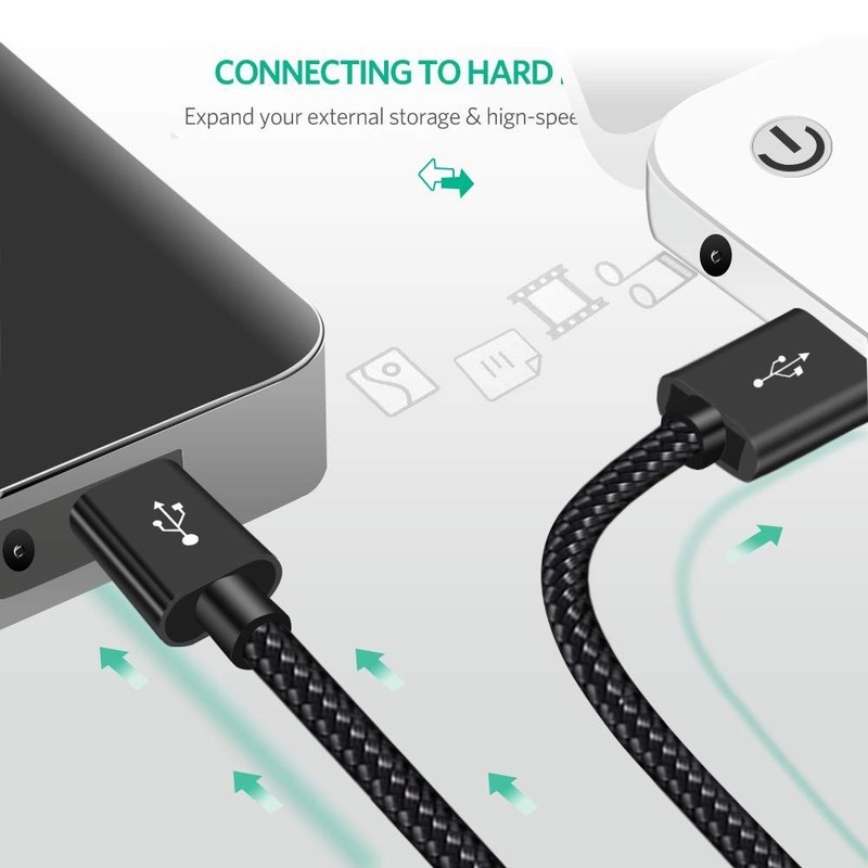 Mini USB Cable Braided 6Ft Type a Male to Mini B Cable Data Charging Cord for Go gallery