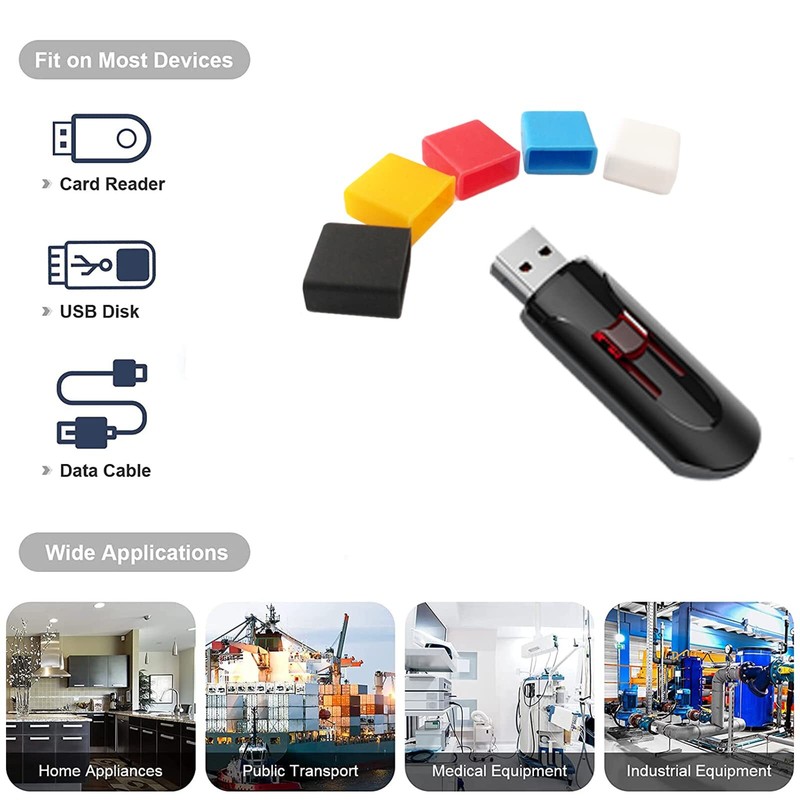 10 Pcs USB Port Protective Cover USB A Male Anti Dust Plug Stopper Cap Cover gallery