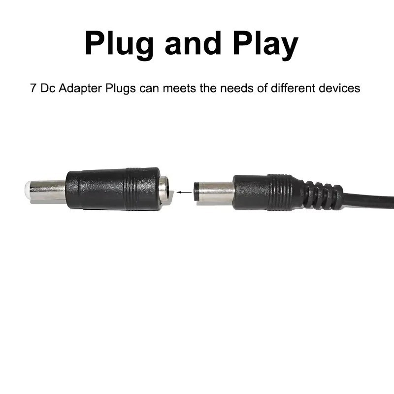 USB 5V to DC Jack 12V Charging Cable Power Cord 5.5*2.1mm with 8 Sizes Connector gallery