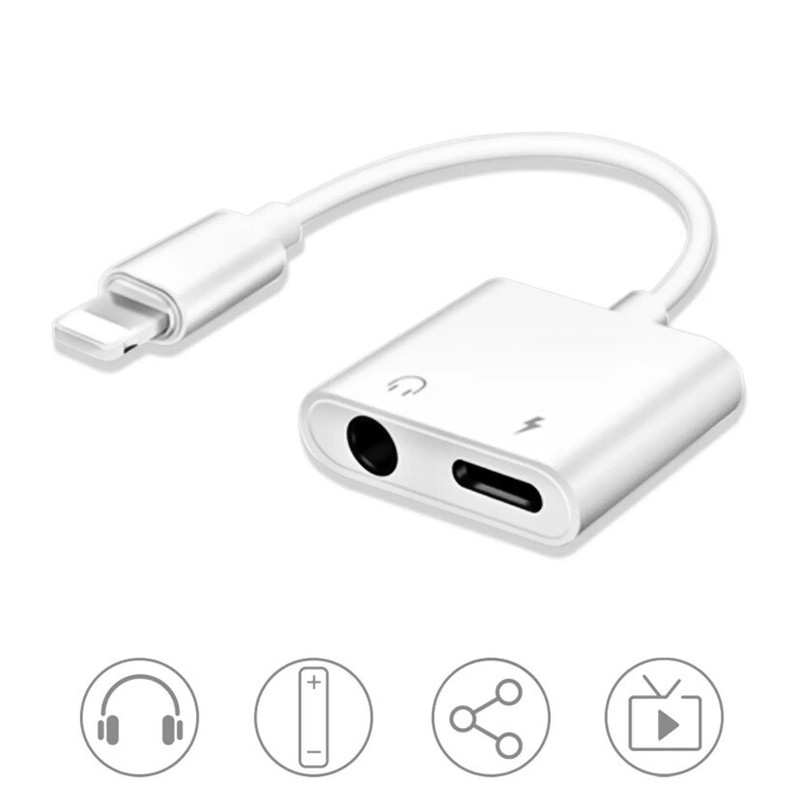 Dual Adapter 3.5mm Headphone & Charger 2in1 Adapter for iPhone gallery