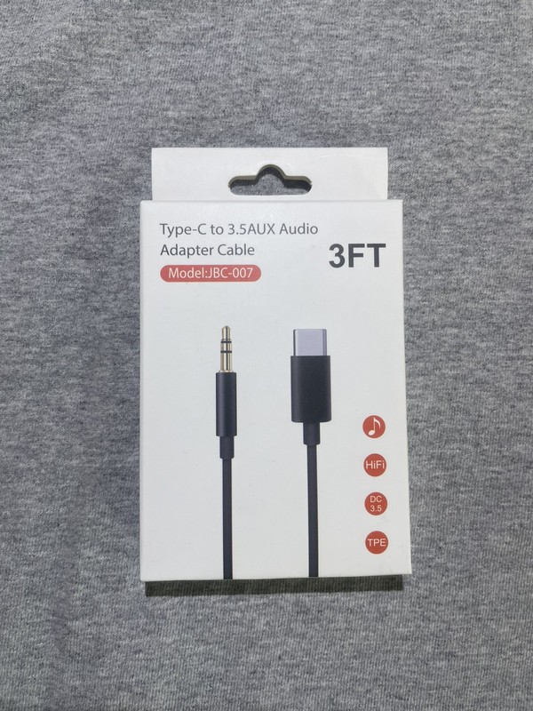 Type-C Male To 3.5mm Cord Car AUX Music Audio Adapter Type-C to Aux Cable USB