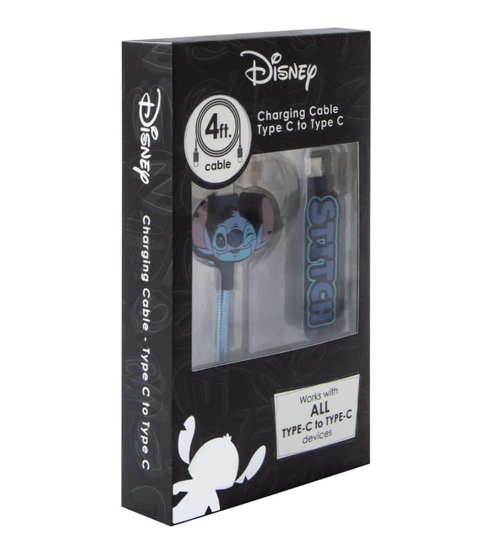 Disney Stitch 4 Ft Charging Cable-works With All Type-C To Type-C Devices gallery