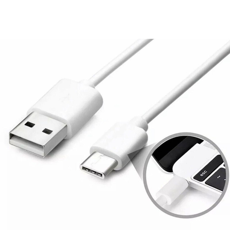 White Universal USB Charging Set Fast Wall Charger + Type-C Charging Cable Cord gallery