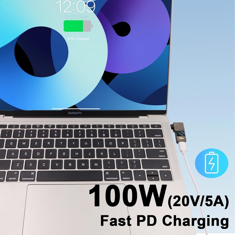 Durable USB Type C to DC Adapter with Smart Display for Safe Laptop Charging gallery