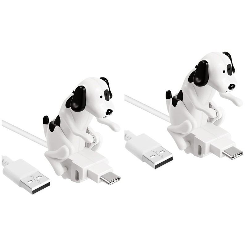 2pcs Charging Cables Funny Dog Type-c Charging Adapter Durable Line Phone Line gallery