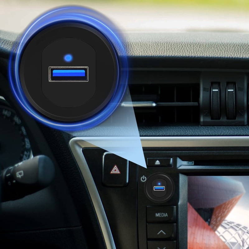 Single Port USB 3.0 Car Mount Flush Cable Male To Female Extension 1ft Dashboard gallery