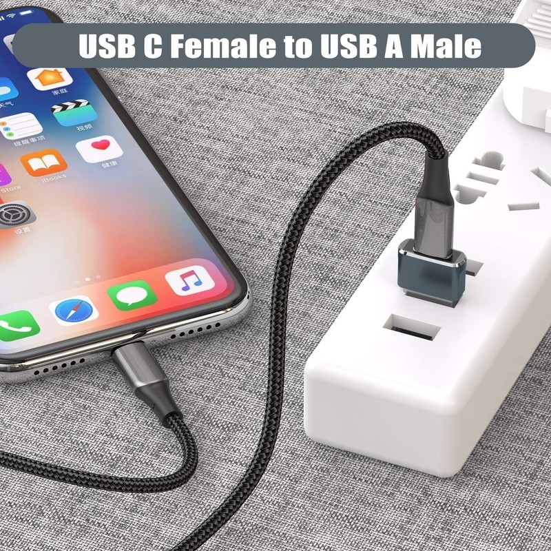 3Pack USB to USB C Adapter,USBC Female to USB A Male,Type C OTG Converter gallery