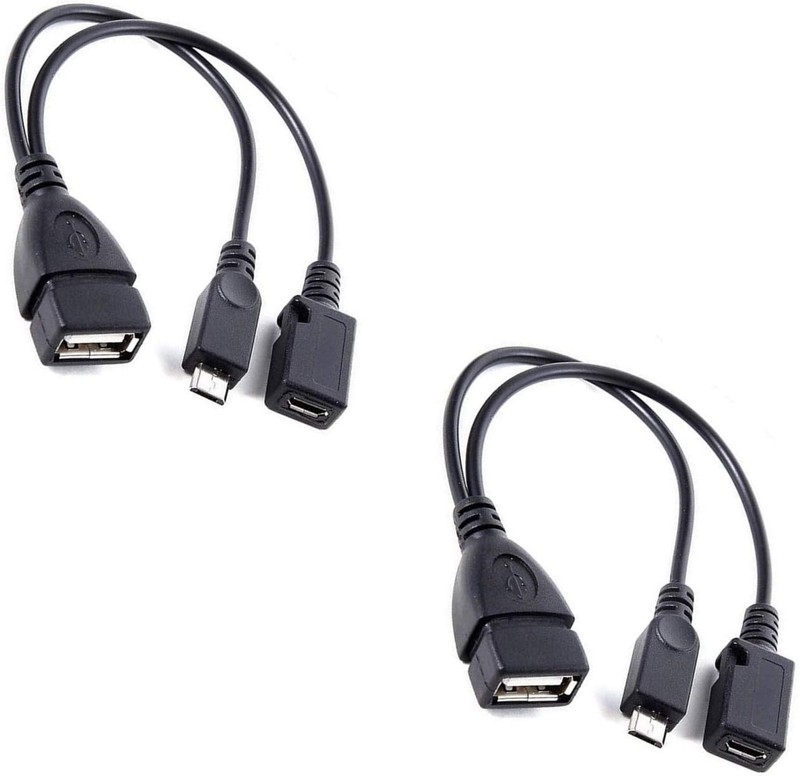 [2 Pack] OTG Cable Adapter, 2-1 USB for Firesticks 4K/4K 2 Pack, white