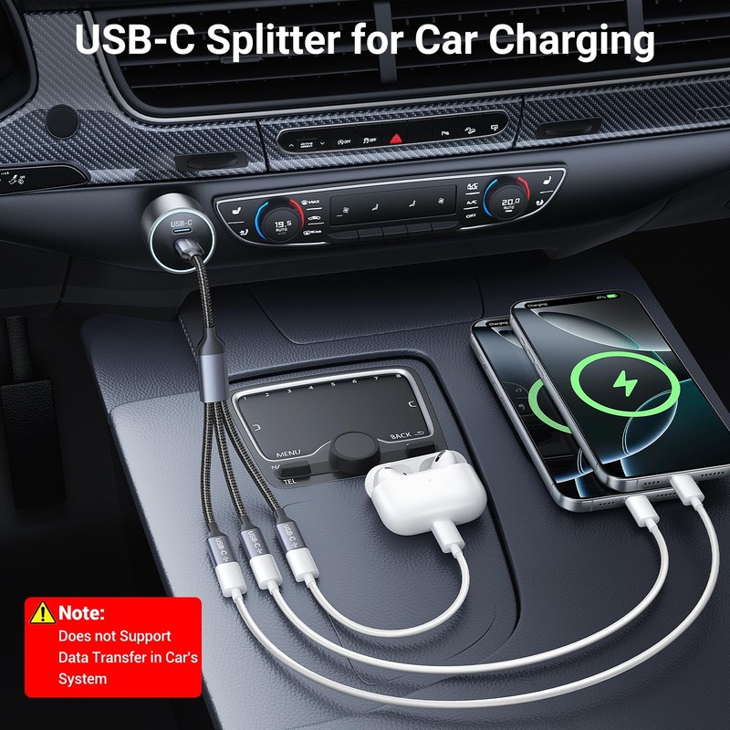 USB C Splitter 1 in 3 Out, USB Type C Splitter, USBC Male to Multi Type C Fem... gallery