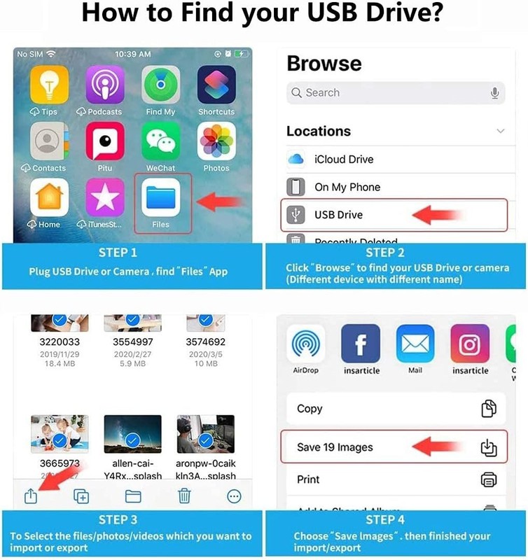 USB 3.0 OTG Camera Adapter for iPhone iPad 8-Pin Data Sync Plug & Play gallery