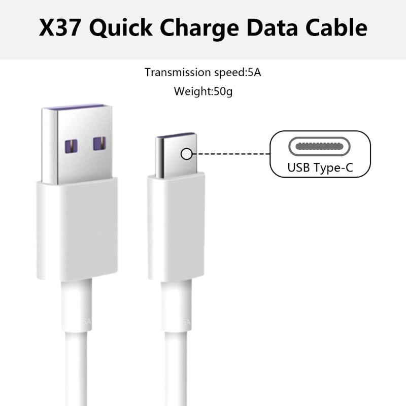 5A Quick Charging Power Cable Wire Supports Data Transfer USB to Type C Cord gallery