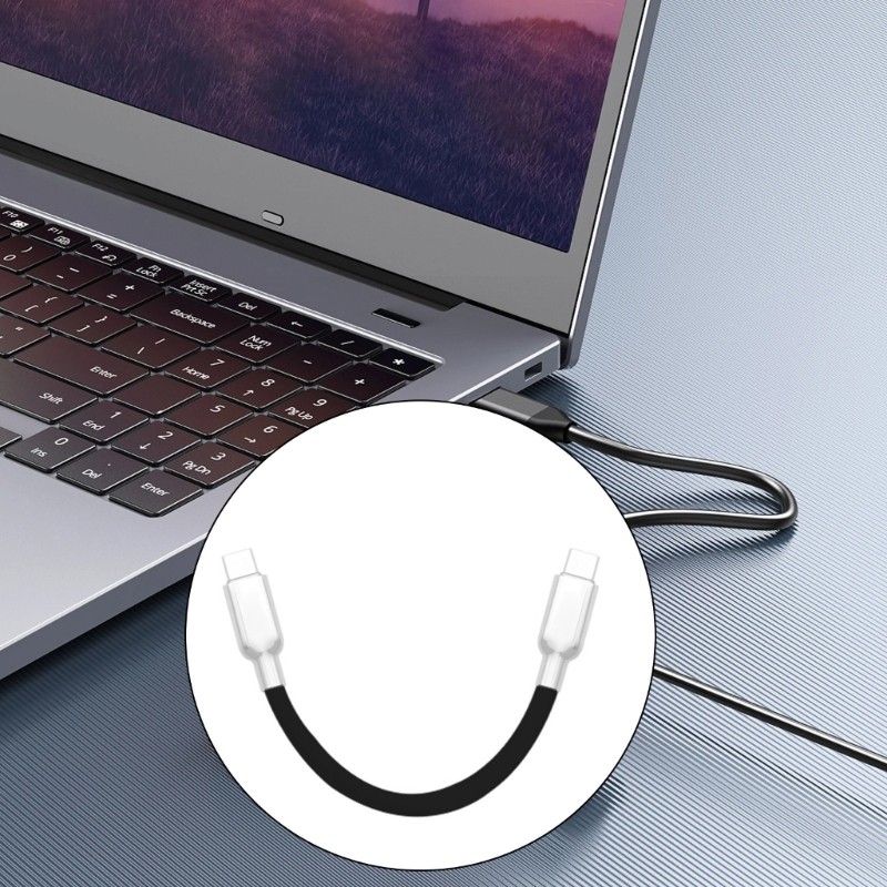 Short Type C Extension Cable Straight Head Data Cord Line for Tablets Phones gallery