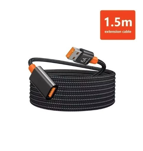 6A USB 3.0 2.0 Extension Cable Fast Data Sync Charging Cord 1m / 1.5m Black