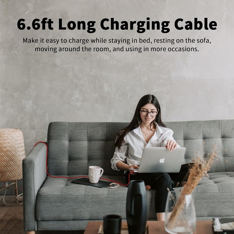 USB-C to USB-C Cable for OnePlus 10T 6.6FT, 2-Pack Type C Cable for Warp-Char... gallery