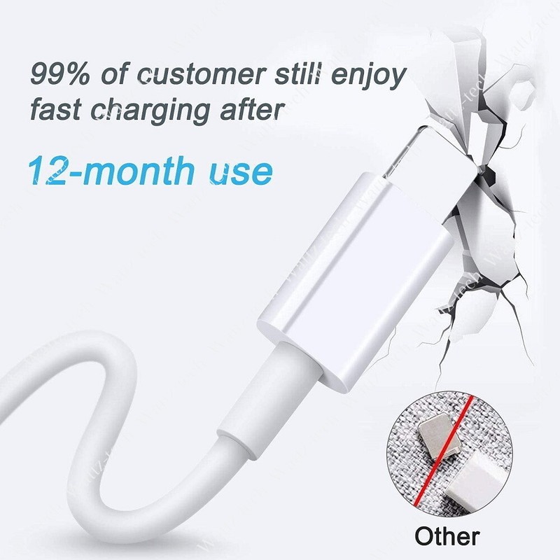 3/6FT USB Cable Charger Cord For iPhone 14 13 12 11 PRO XR X XS MAX iPad 8 7 Lot gallery