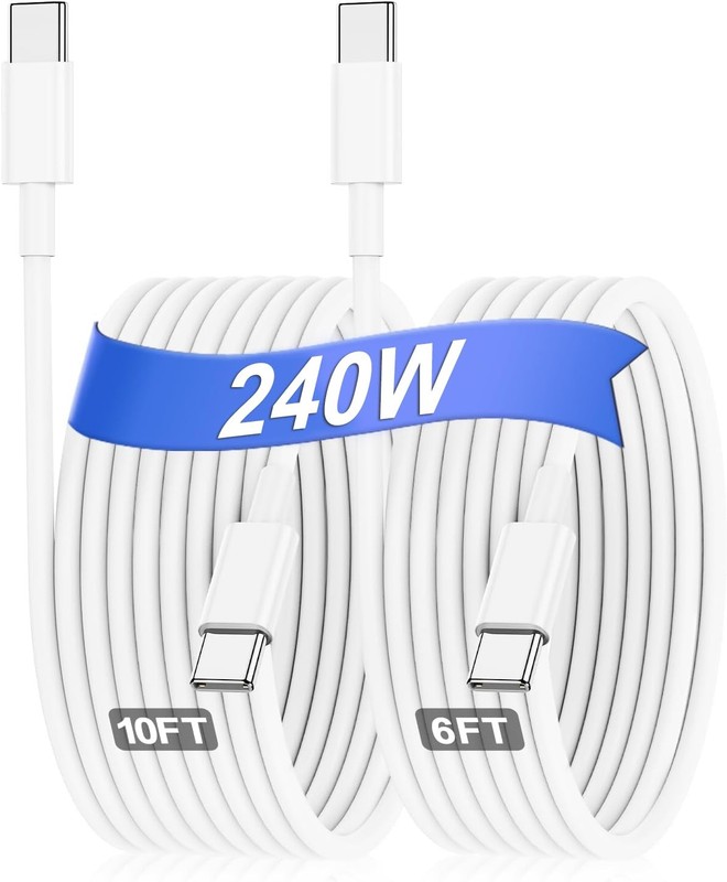 240W USB C Charging Cable for MacBook Pro/Air & for iPhone 17/16 Pro Max, MFi…