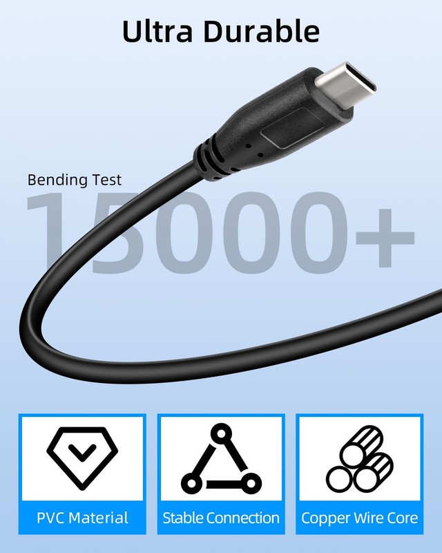 USB C Multi Charging Cable 30cm, 5V/3A USB C Splitter 1 in 3 Out, Type C Spli... gallery