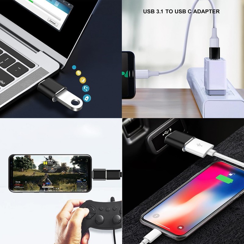 3-6Pcs USB-C 3.1 Male to USB A Female Adapter Converter OTG Type C Android Phone gallery