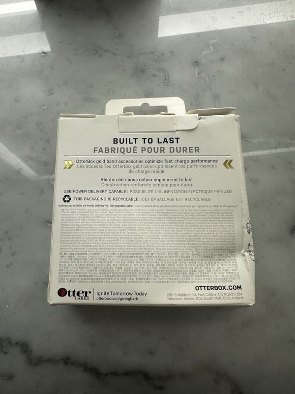 OTTERBOX Apple 8-Pin Charging Cable + USB Wall Charger Bundle OEM New gallery