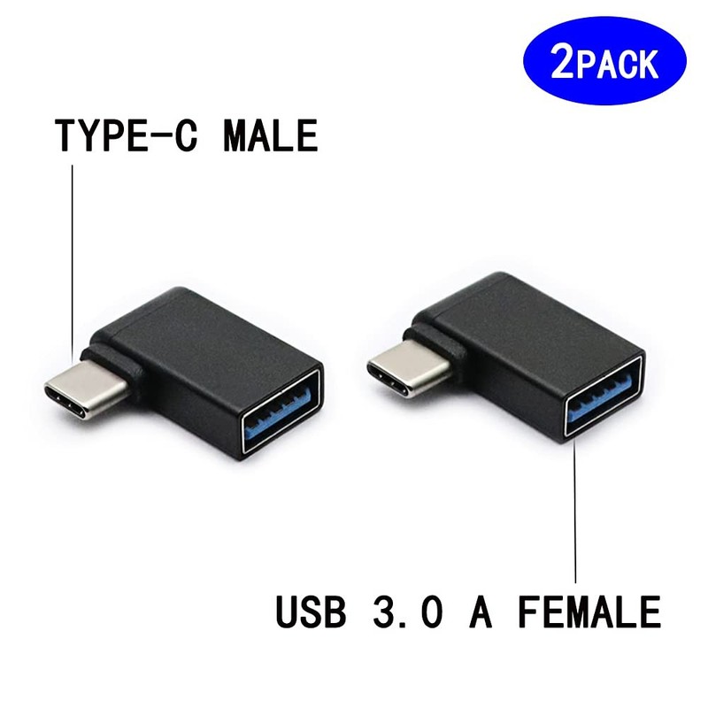 rgzhihuifz Right Angle USB C to 3.0 Adapter, 90 26.25*23.77*7.15MM, Black gallery