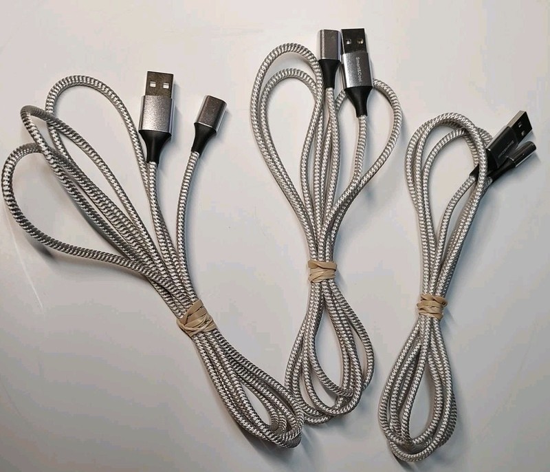 Smart and Cool charging cable type a to type c? 56" Lot Of 3 gallery