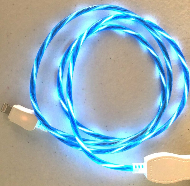 CANDY FLOW LED Light (3ft) USB data sync charger cable FOR iPhone 8 7 6 5s plus