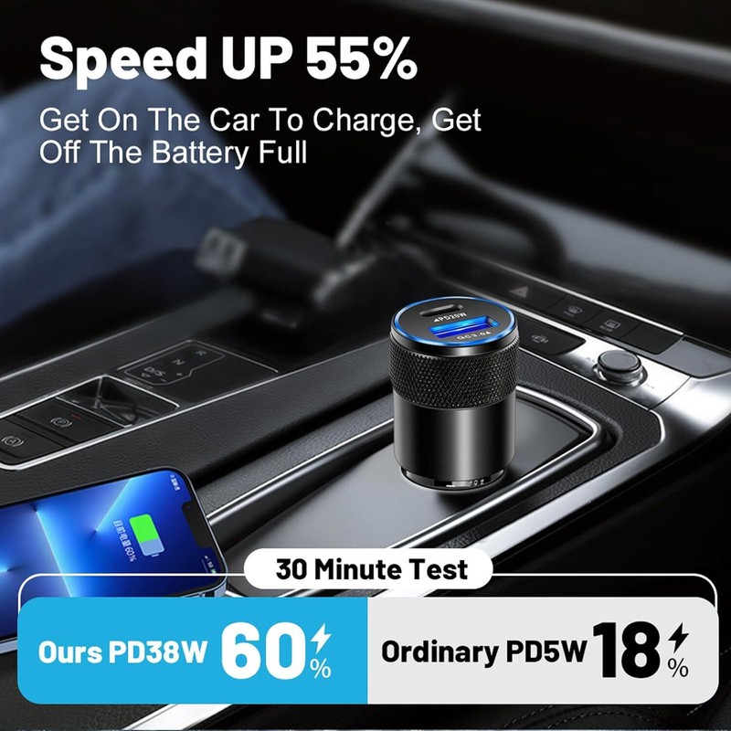 38W Fast Car Charger Magnetic Charging Cable For iPhone 17 16 15 14 13 12/iWatch gallery