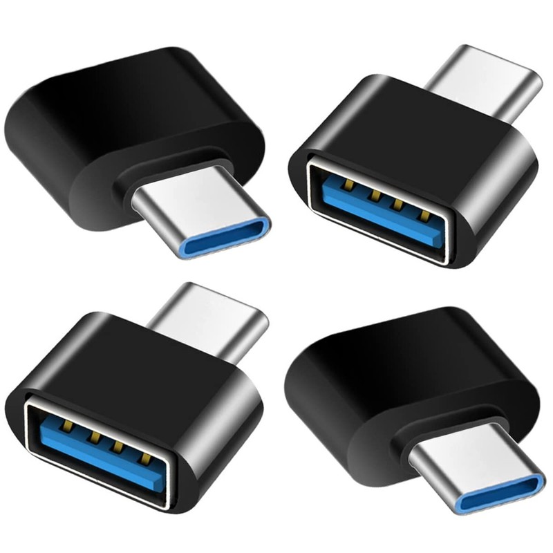 USB C to USB Adapter 4 Pack, USB Female to USB C Male OTG Adapter, USB C Adap…
