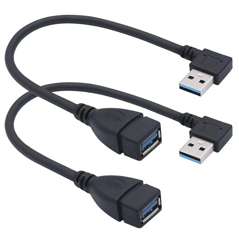 90 Degree Left and Right Angle USB 3.0 Male to Female Extension Cable can Wit…