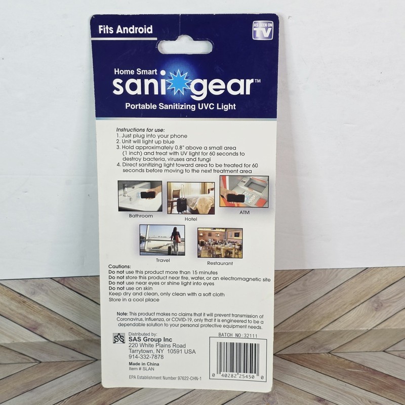 Sani Gear Travel Sanitizing UVC Light for Android Portable Key Chain - New gallery