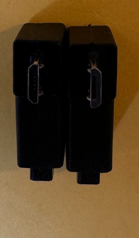 Pair 90 Degree Micro Left and Right Angle USB Female Plug Adapter Ships Free US gallery